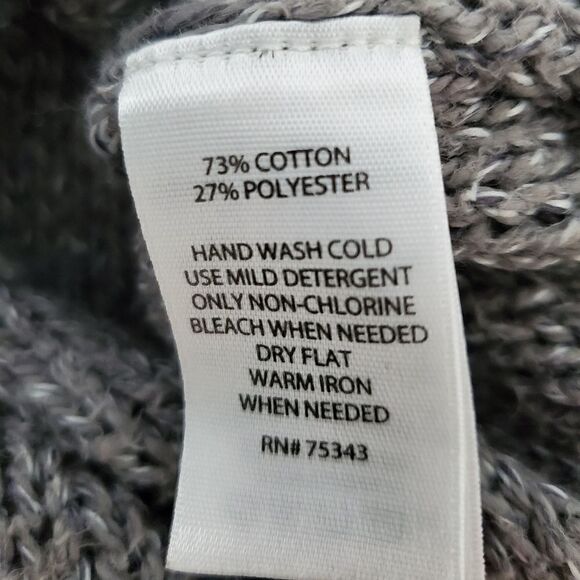 Ruby Moon Women's Cable Front Open Crochet Back Long Sleeve Sweater Size Medium - Picture 7 of 7